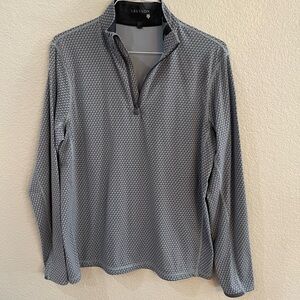 Greyson Geometric Gray Long Sleeve Quarter Zip sweatshirt